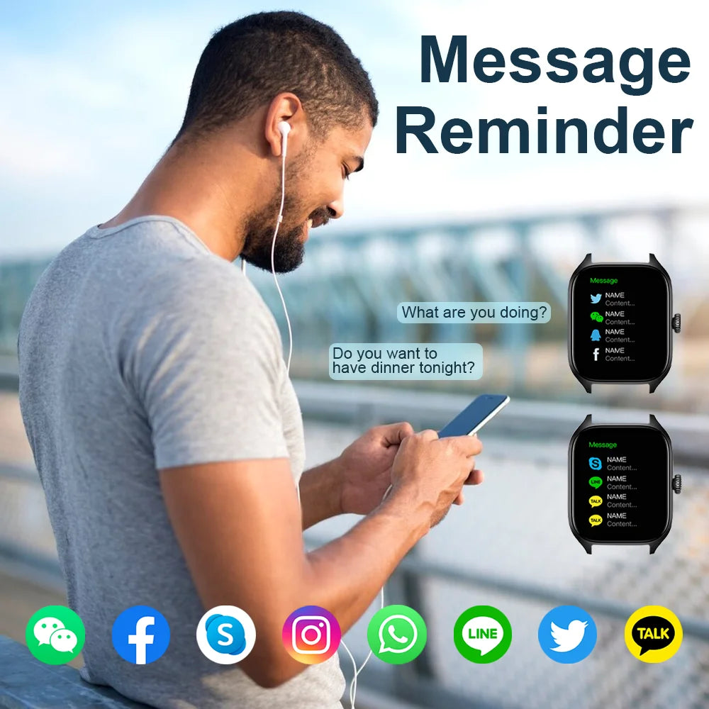 Montres connectées LAXASFIT H9 et H6 – Appels via le cadran – Suivi des calories – Surveillance de la fréquence cardiaque et de l'oxygène dans le sang – Montre intelligente Bluetooth