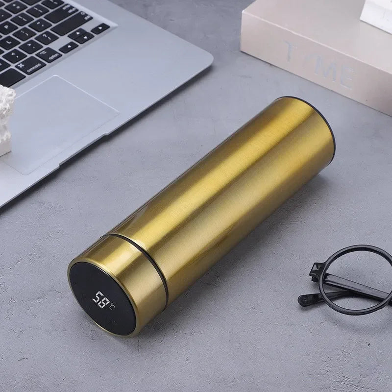 Bouteille thermos intelligente 500 ml avec affichage de température – Gourde de sport, tasse isotherme pour voiture – Garde au chaud et au froid – Mug thermique à vide