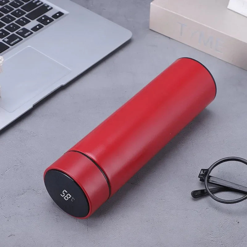 Bouteille thermos intelligente 500 ml avec affichage de température – Gourde de sport, tasse isotherme pour voiture – Garde au chaud et au froid – Mug thermique à vide
