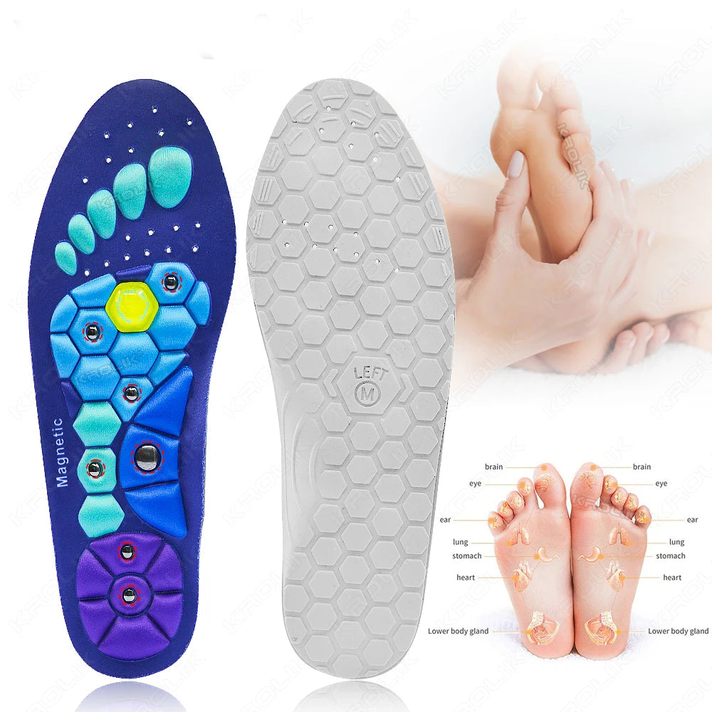Semelles de sport thérapeutiques – Massage médical magnétique – Semelles d'acupression amincissantes pour la perte de poids – Anti-fatigue – Soins de santé pour les pieds