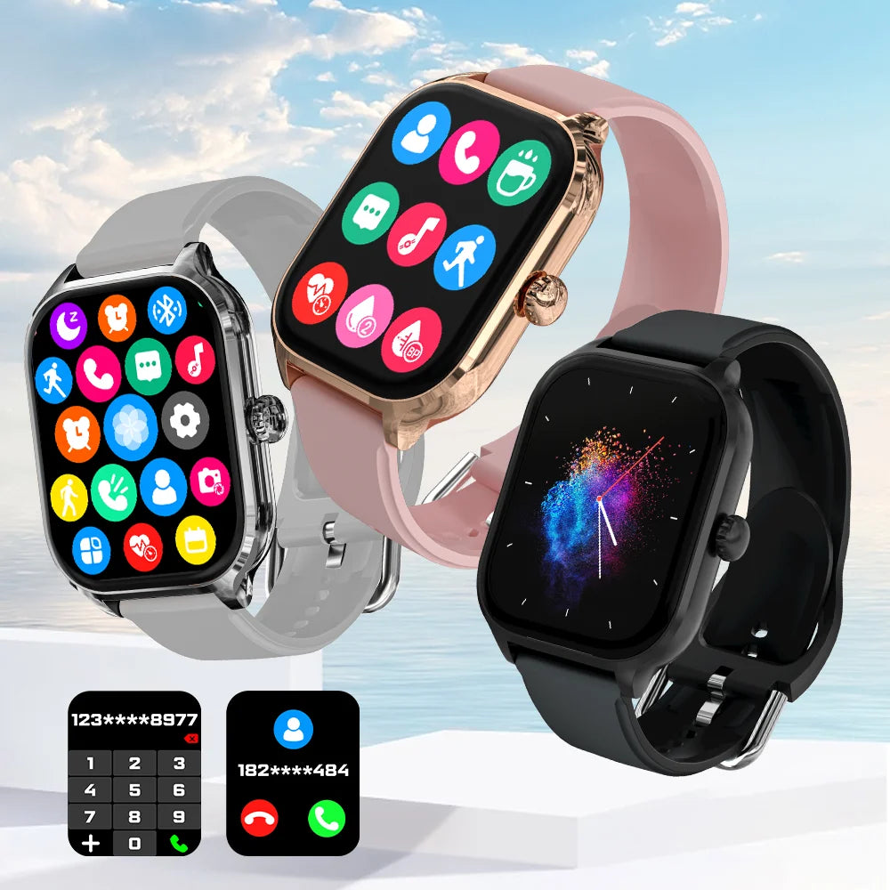 Montres connectées LAXASFIT H9 et H6 – Appels via le cadran – Suivi des calories – Surveillance de la fréquence cardiaque et de l'oxygène dans le sang – Montre intelligente Bluetooth