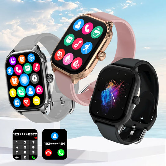 Montres connectées LAXASFIT H9 et H6 – Appels via le cadran – Suivi des calories – Surveillance de la fréquence cardiaque et de l'oxygène dans le sang – Montre intelligente Bluetooth