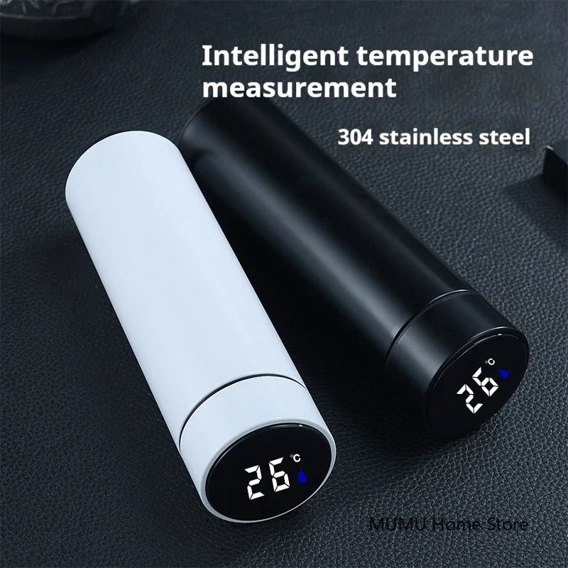 Bouteille thermos intelligente 500 ml avec affichage de température – Gourde de sport, tasse isotherme pour voiture – Garde au chaud et au froid – Mug thermique à vide