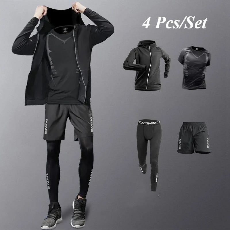 Ensemble de sport de course respirant pour homme – Vêtements de fitness – Toutes saisons – Tenue professionnelle pour le jogging matinal – Séchage rapide – Entraînement