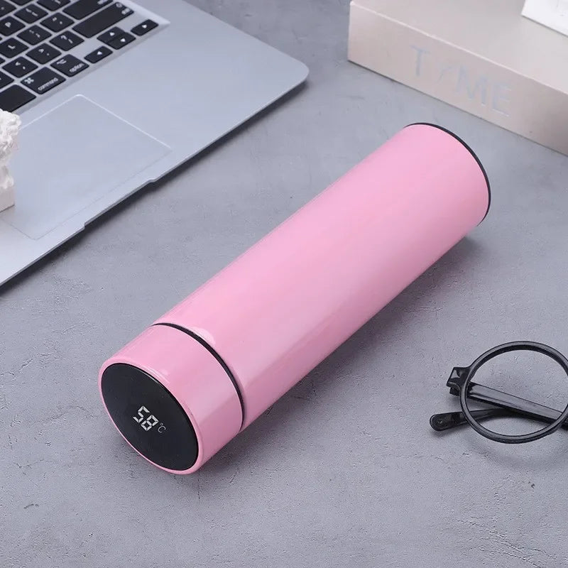 Bouteille thermos intelligente 500 ml avec affichage de température – Gourde de sport, tasse isotherme pour voiture – Garde au chaud et au froid – Mug thermique à vide