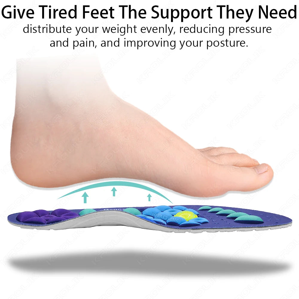 Semelles de sport thérapeutiques – Massage médical magnétique – Semelles d'acupression amincissantes pour la perte de poids – Anti-fatigue – Soins de santé pour les pieds