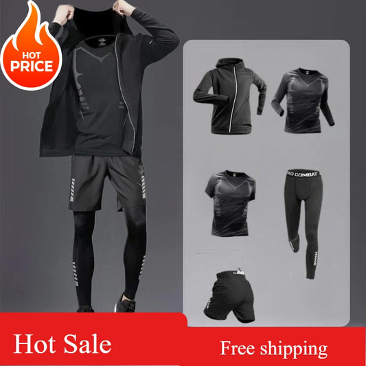 Ensemble de sport de course respirant pour homme – Vêtements de fitness – Toutes saisons – Tenue professionnelle pour le jogging matinal – Séchage rapide – Entraînement