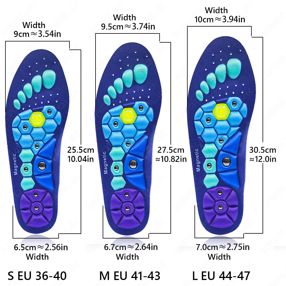 Semelles de sport thérapeutiques – Massage médical magnétique – Semelles d'acupression amincissantes pour la perte de poids – Anti-fatigue – Soins de santé pour les pieds